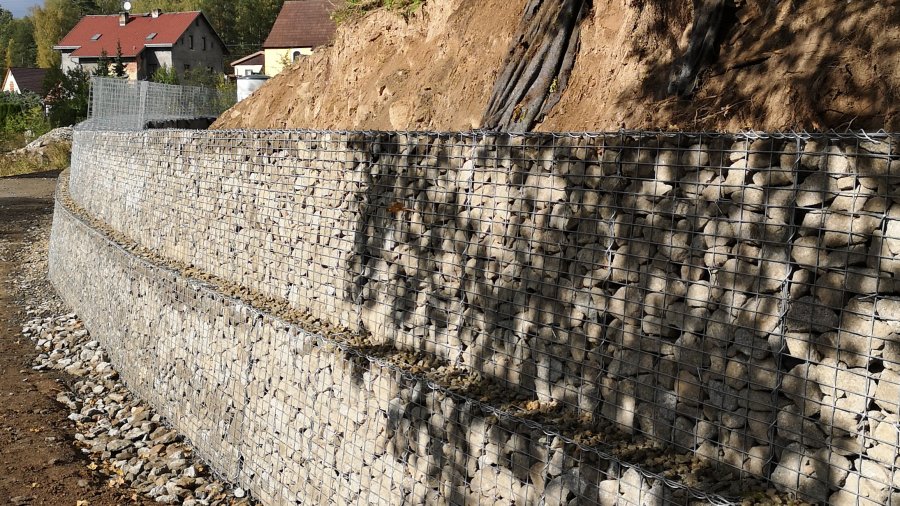 Sanace gabionové stěny Tatrovice